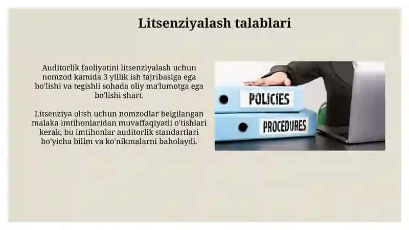 AUDITORLIK FAOLIYATINI LITSENZIYALASH TARTIBI 3