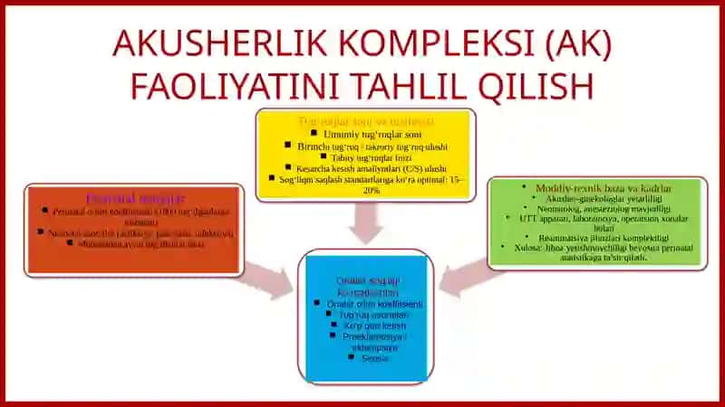 Akusherlik kompeksi va  ayollar maslahatxonasi  faoliyati koʻrsatkichlarini taxlil qilish 3