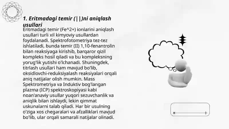 Eritmadagi temir (||)ni bixromatometrik aniqlash 3