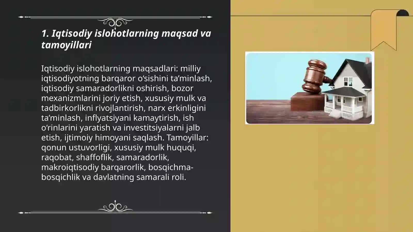 Iqtisodiy islohotlar. Xususiy mulkchilikning shallanishi. Oʻzbekistonda bozor iqtisodiyotining rivojlanishi 3