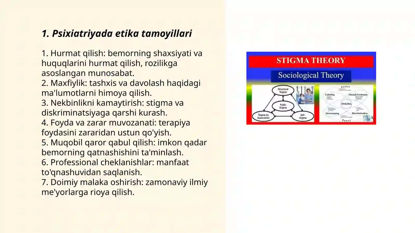Psixatriyada etika. Stigma 3