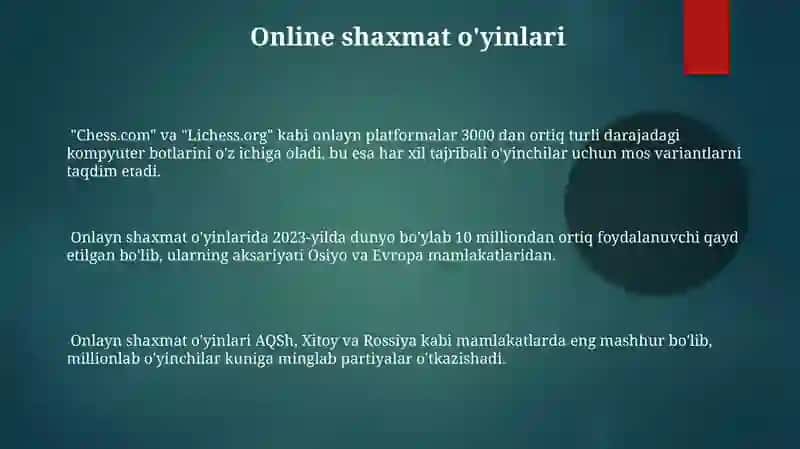 Onlayn Shaxmat O'yinlari 3