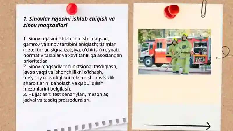 Yongʻin xavfsizligi tizimlarini sinovdan oʻtkazish metodologiyasi 3