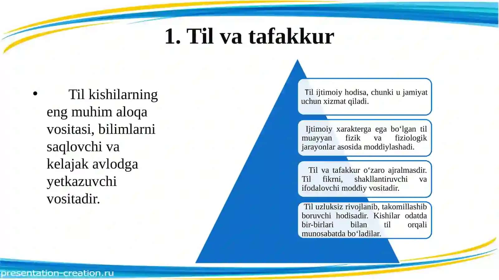 O‘ZBEK TILSHUNOSLIGI KAFEDRASIO‘ZBEK TILINING SOHADA QO‘LLANILISHI 3