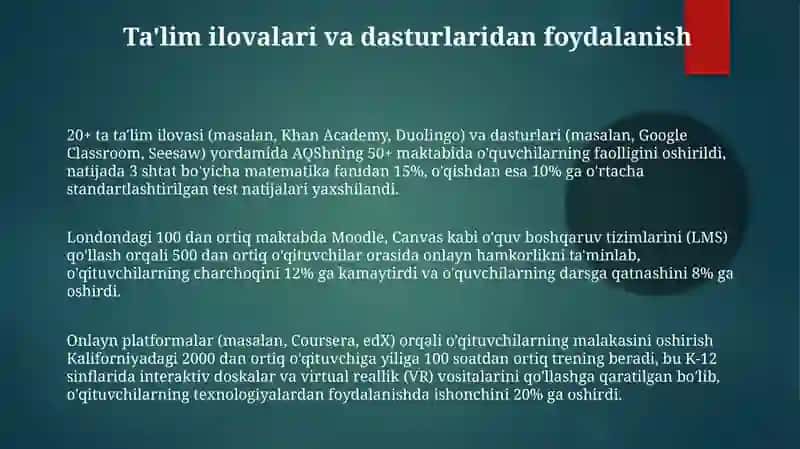 Kompyuter texnologiyalari yordamida oʻqituvchilarni kasbiy malakasini oshirib borish 3
