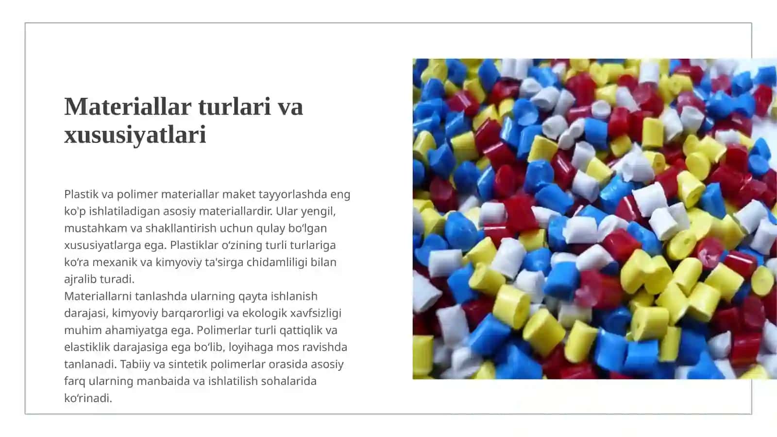 Plastik va polimer materiallar asosida maket tayyorlash 3