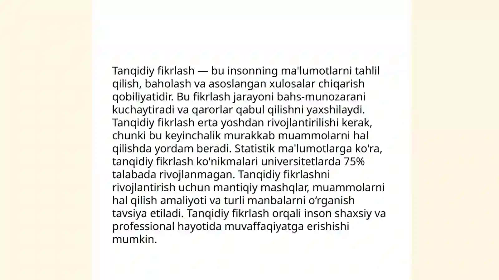 Tanqidiy fikrlash texnologiyasi 3