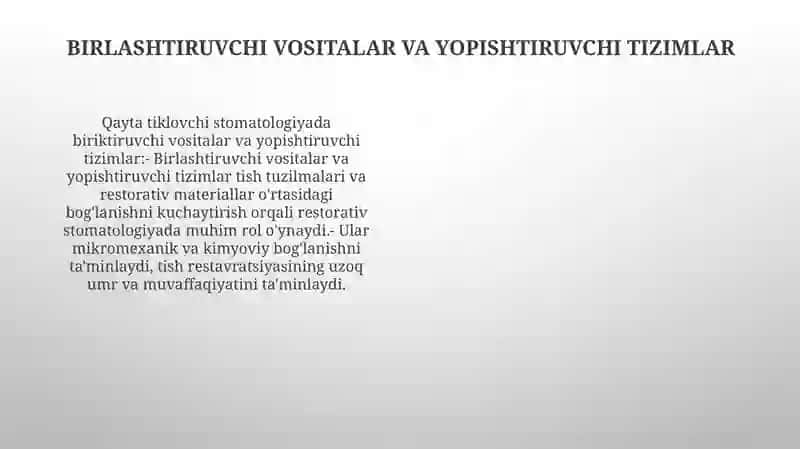 Tishlar Restavratsiyasida Kompozit Plomba Ashyolarini Klinik Qolash Tamoyillari 3