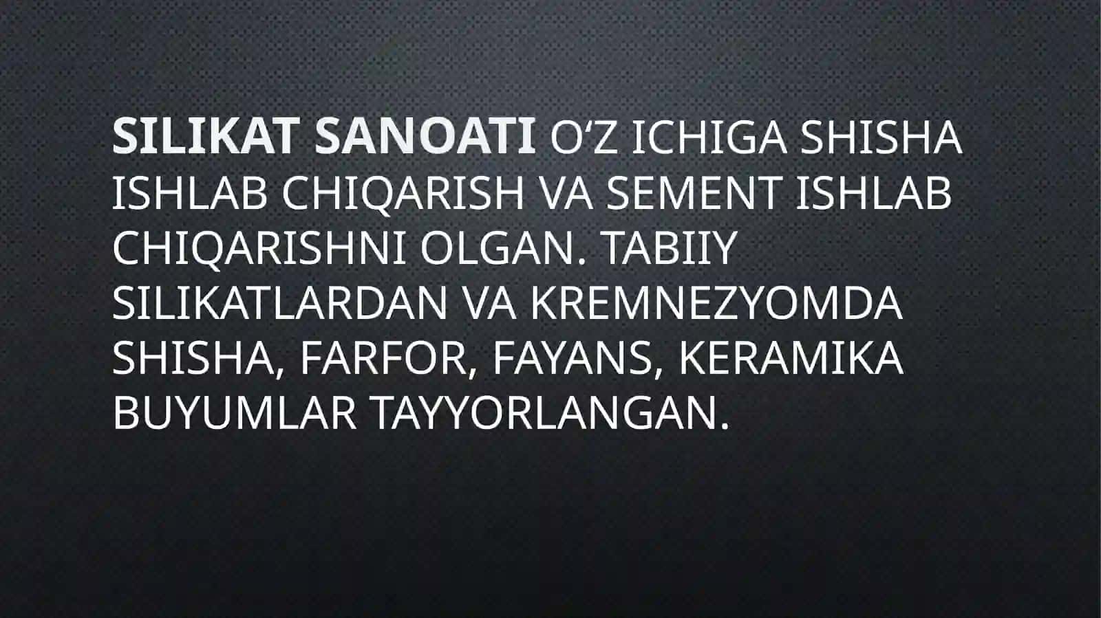 Silikat sanoati 3