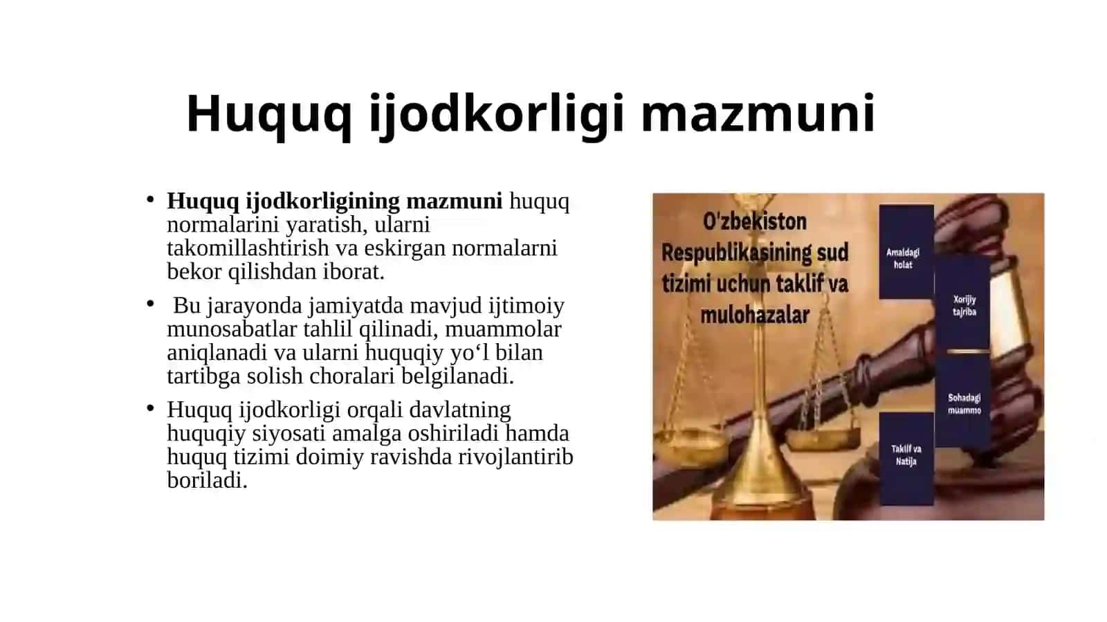 Huquq ijodkorligi tushunchasi 3