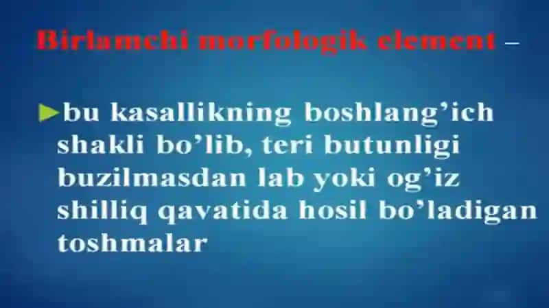 Og’iz bo’shlig’i shilliq qavatining birlamchi va ikkilamchi morfologik elementlarini tuzilishi 3
