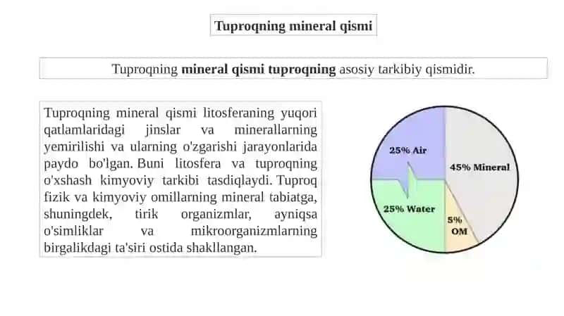 Tuproq mineralogiyasi, birlamchi va ikkilamchi minerallar ularning xossa va xususiyatlari 3