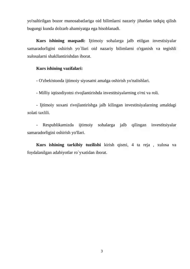 Ijtimoiy sohalarga jalb qilinayotgan invistitsiyalar samaradorligini oshirish yo'nalishlari 3