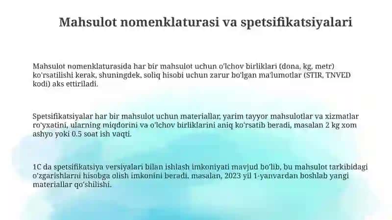 1C-buxgalteriya dasturida ishlab chiqarish hisobini yuritish 3