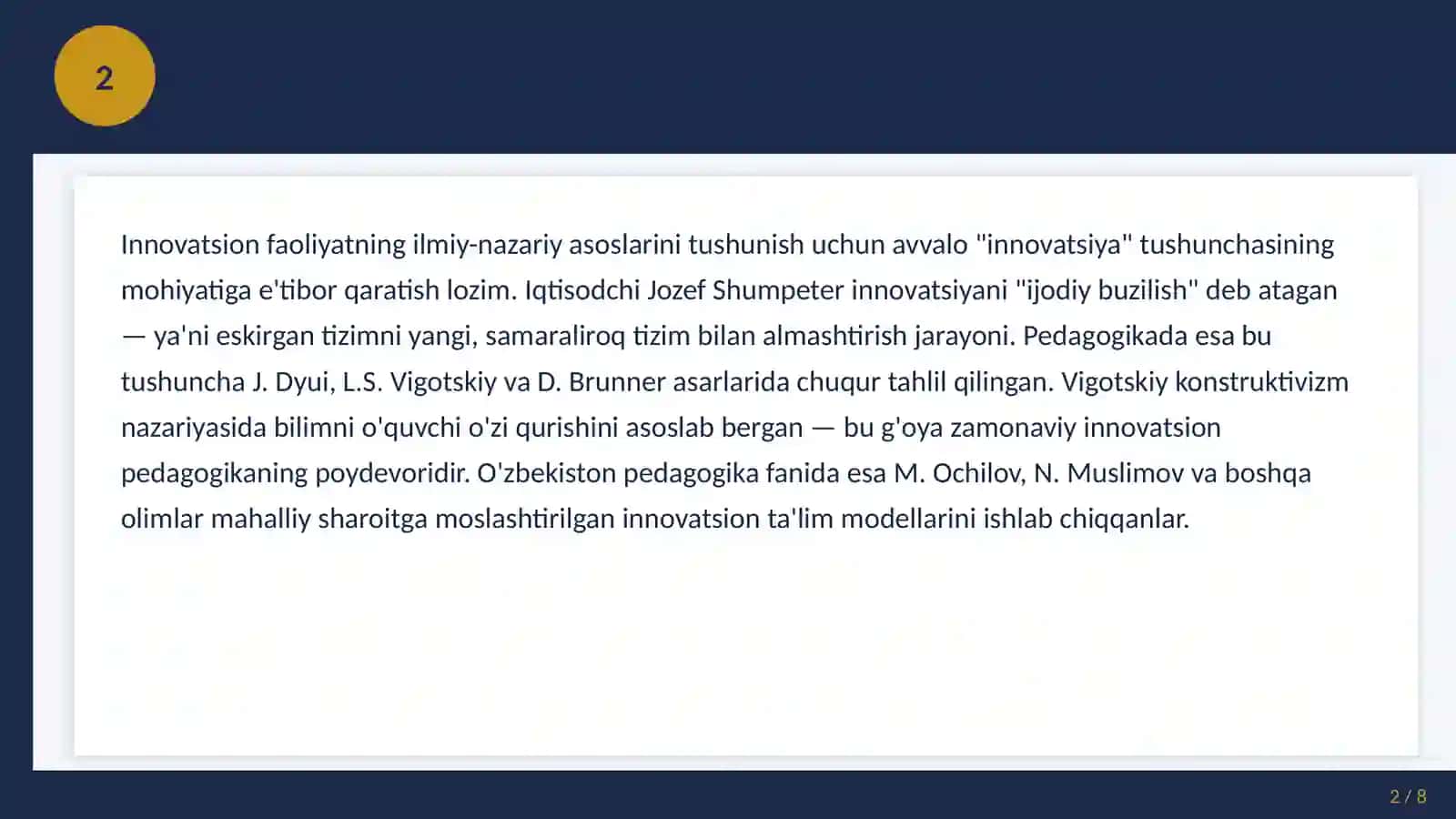 PEDAGOGNING INNOVATSION FAOLIYATI 3
