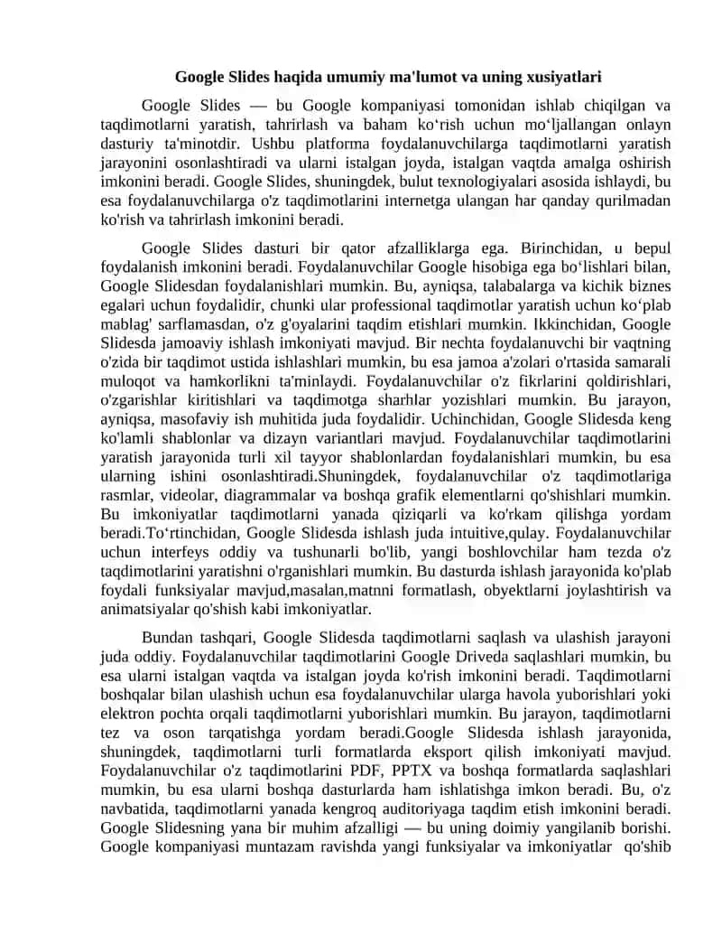 Google Slidesda onlayn prezentatsiya yaratish 3