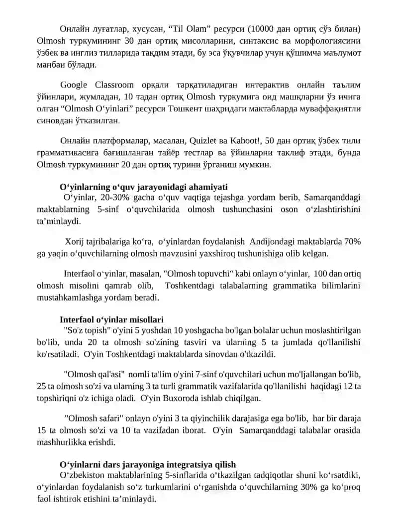 Olmosh soʻz turkumini oʻrganishda ta'limiy oʻyinlardan foydalanish 3