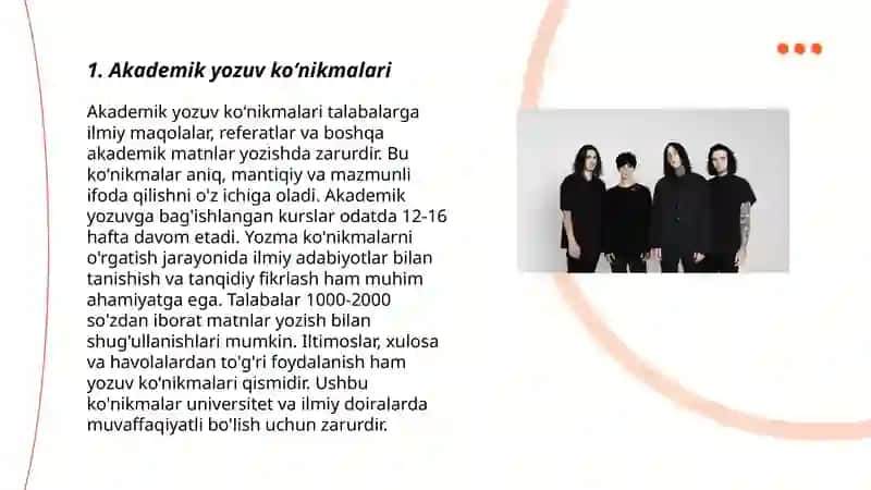Akademik koʻnikmalar kasbiy kompetentlik fanining predmeti, maqsadi, vazifalari 3