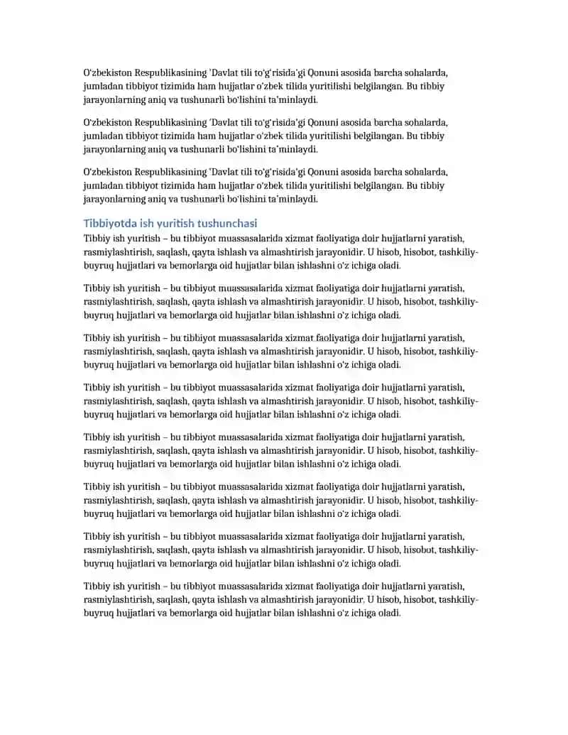 Tibbiyotda ish yuritishning o'zbek tilidagi xususiyatlari 3