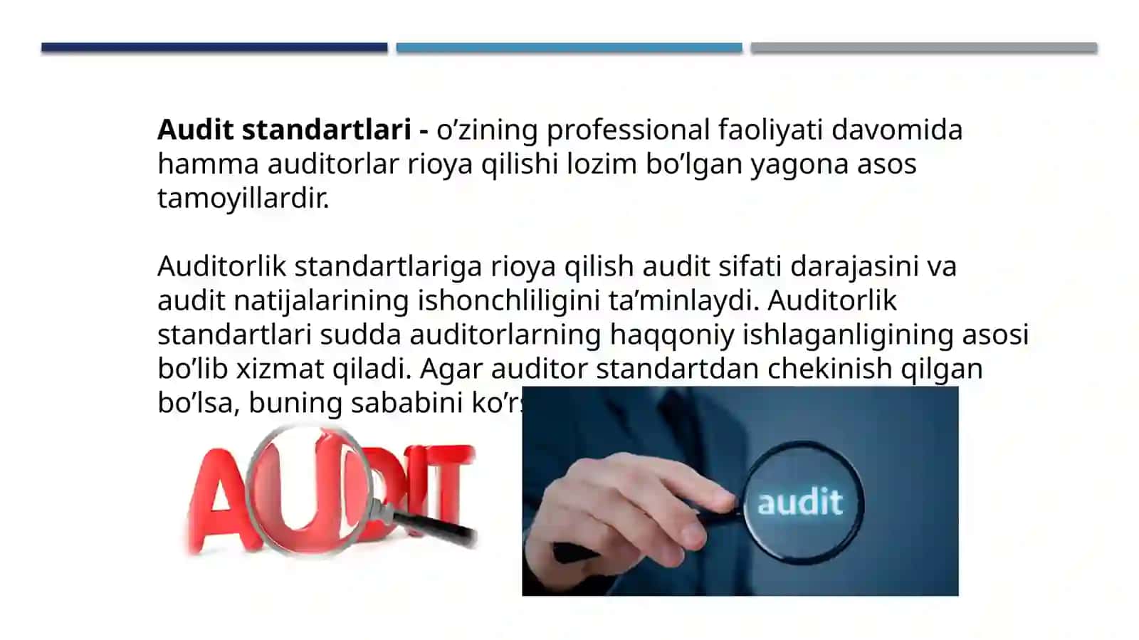 AUDIT XALQARO STANDARTLARINING AHAMIYATI VA VAZIFALARI 3