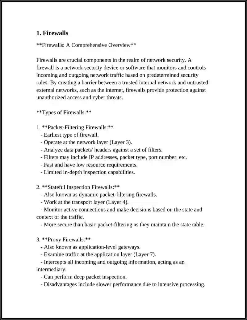 Firewalls: A Comprehensive Overview 3