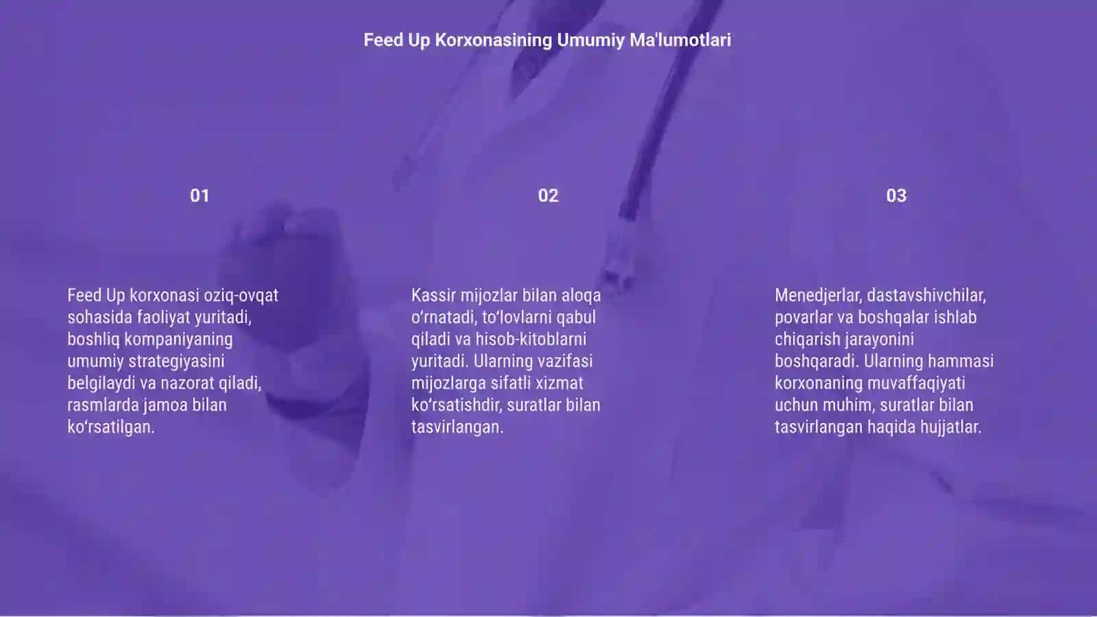 Feed Up Korxonasi haqida 3