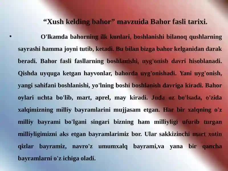 Xush kelding bahor 3