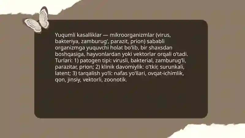 Yuqumli va yuqumsiz kasalliklar 3