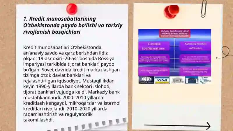 Kredit munosabatlari rivojlanish bosqichlari 3