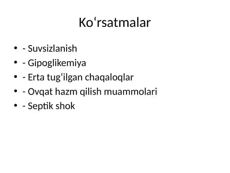 Chaqaloqlarda Infuzion Terapiya va Parenteral Oziqlantirish 3