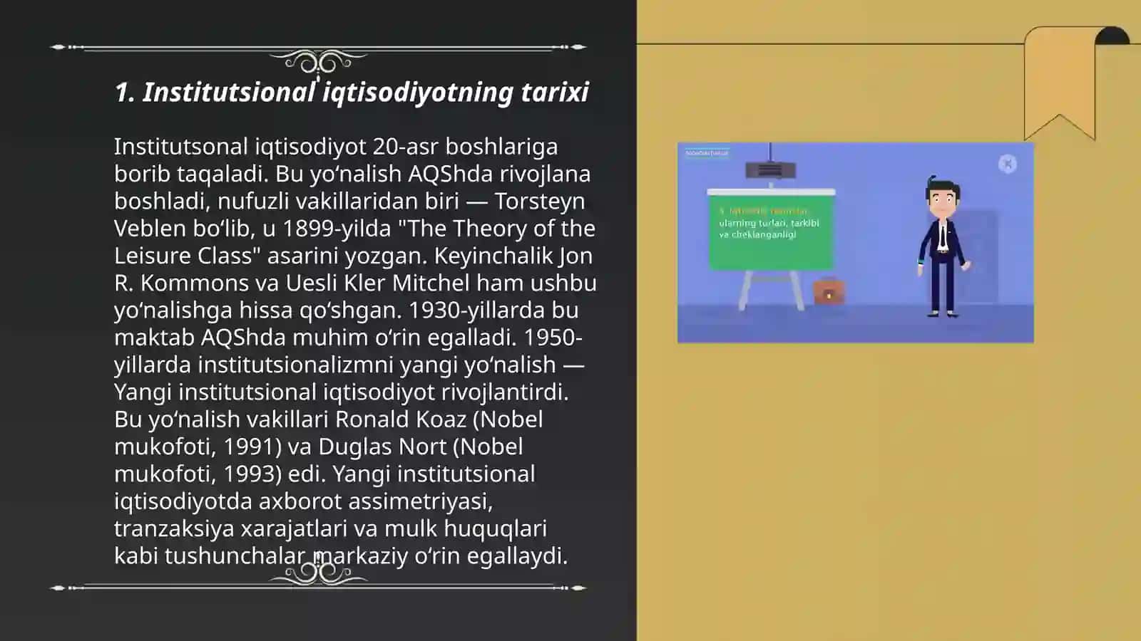 Institutsional iqtisodiyotning tarixi 3