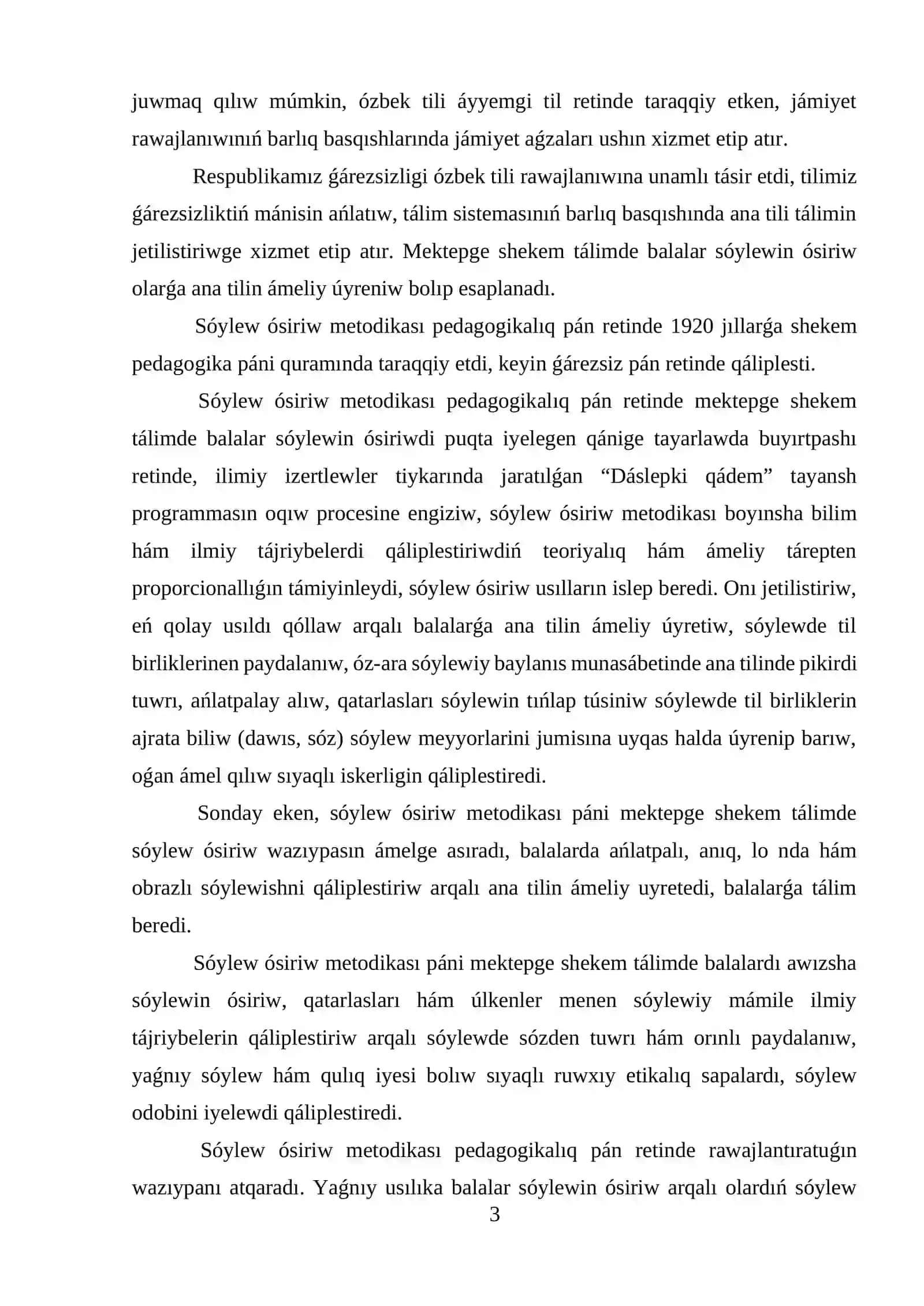 Balanıń social rawajlanıwında sóylewdi iyelewdiń áhmiyeti 3