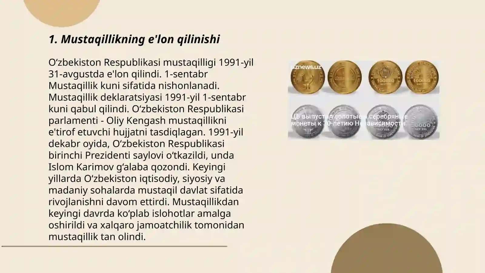 Mustaqillikning E'lon Qilinishi 3