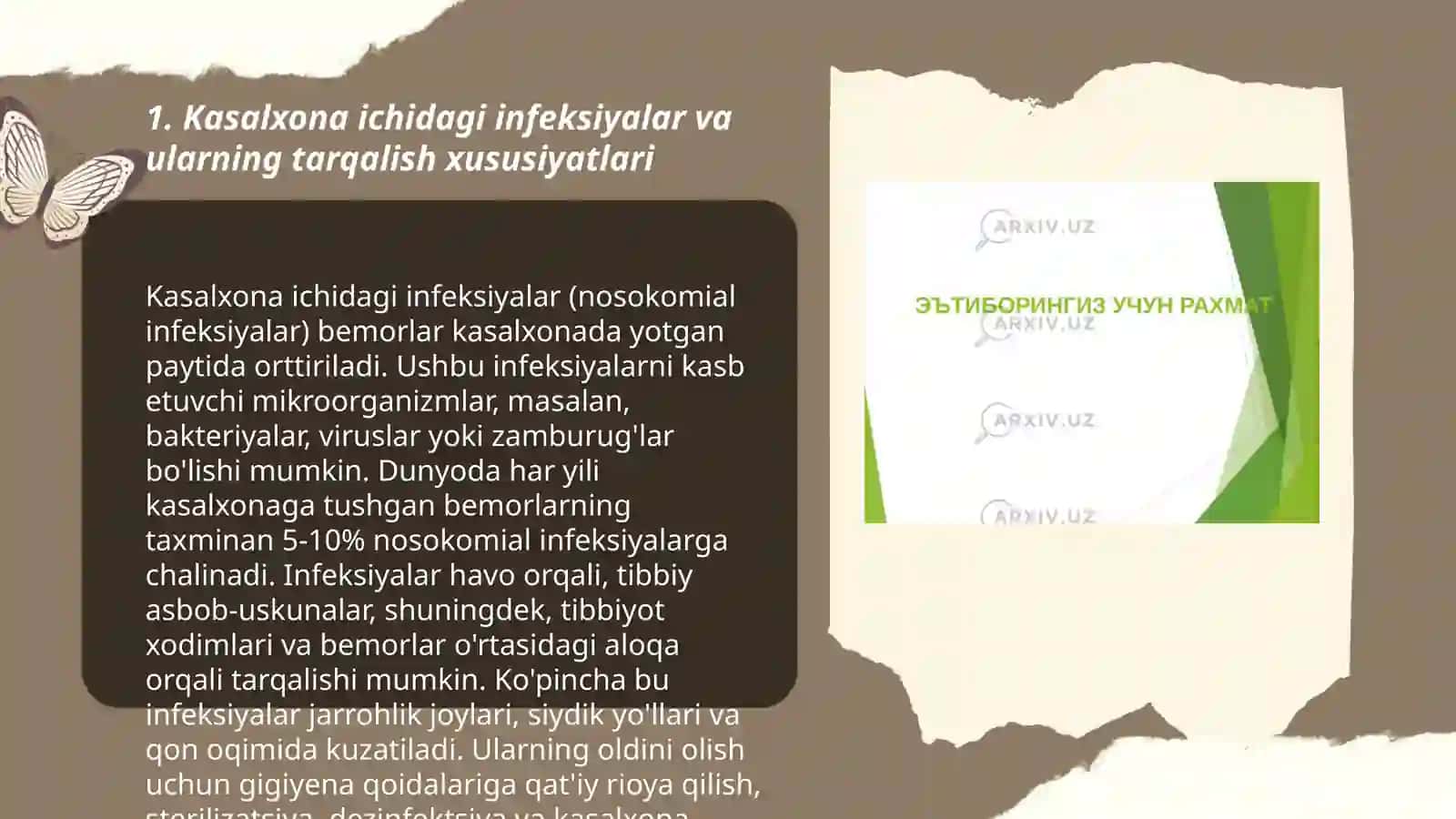 Kasalxona ichi infeksiyalarini kelib chiqishi uchun havo muhitining bakteriologik ifloslanganligining ahamiyati 3