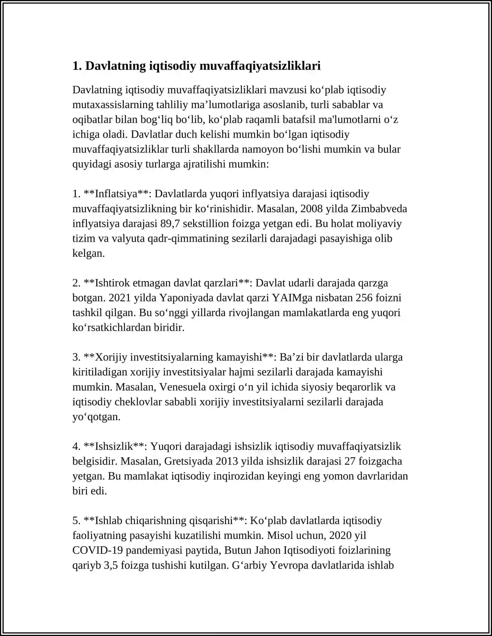 Davlatning iqtisodiy muvaffaqiyatsizliklari 3