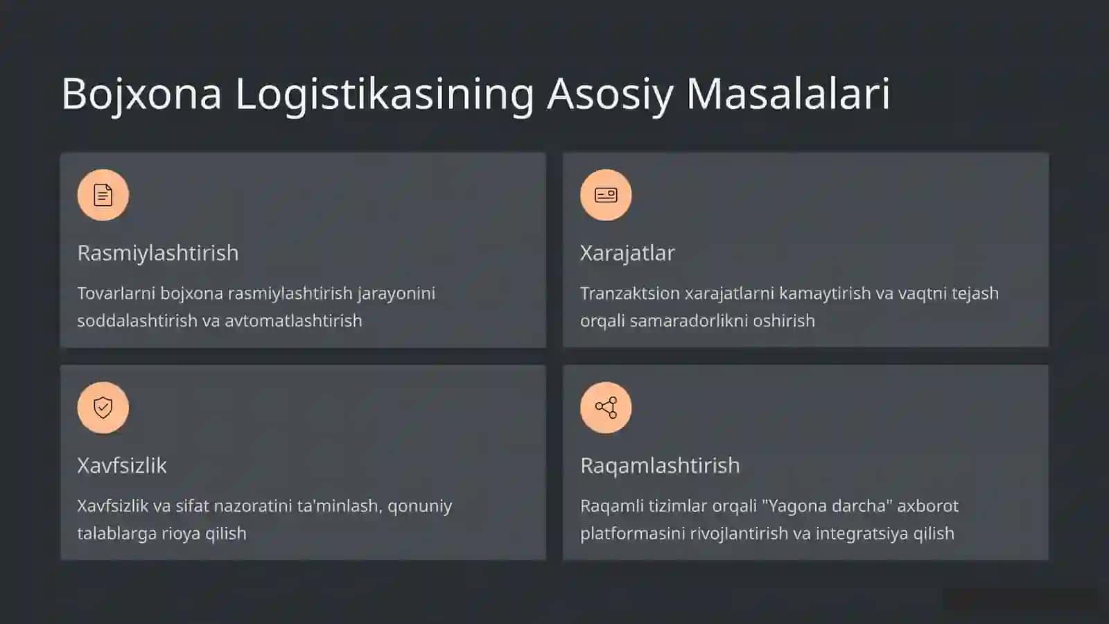 Bojxona Logistikasi: Tushunchasi, Funktsiyalari va Ish Xususiyatlari 3