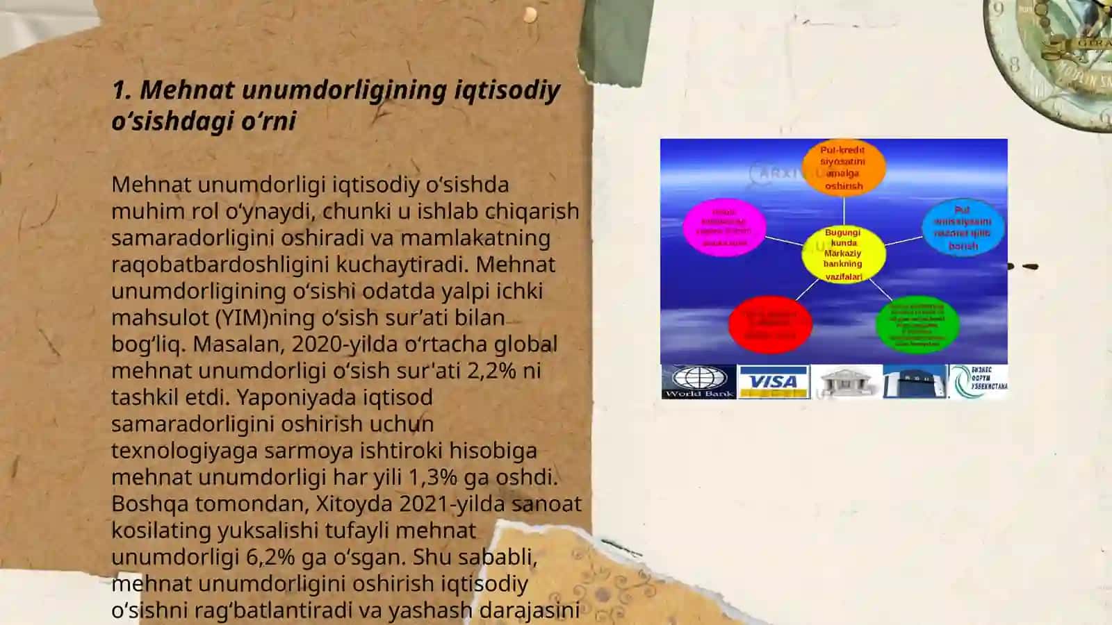 Mehnat unumdorligi - iqtisodiy oʻsish omili sifatida 3