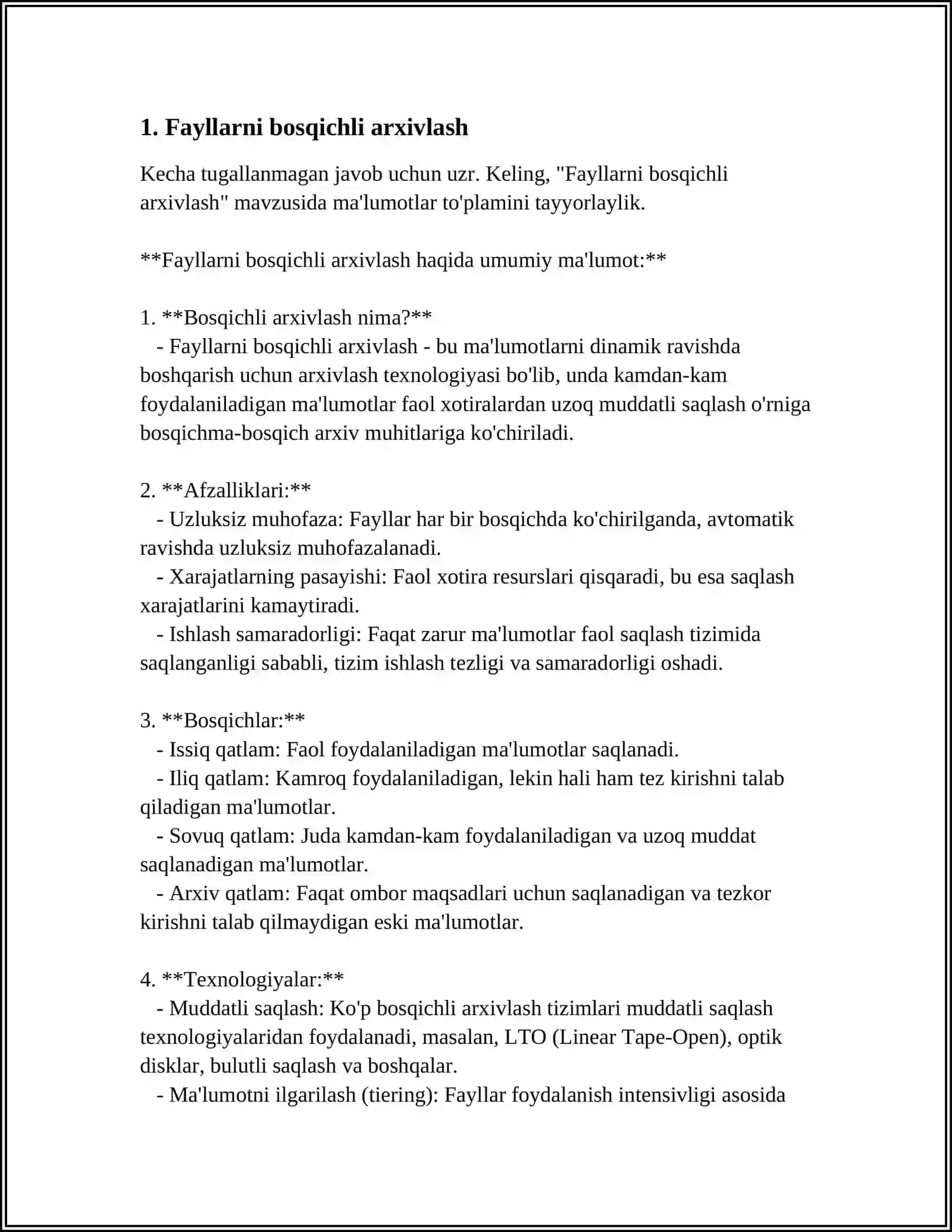 FAYLLAR BILAN ISHLASHNING YANGI USULLARI(I/O TEXNOLOGIYASI) 3