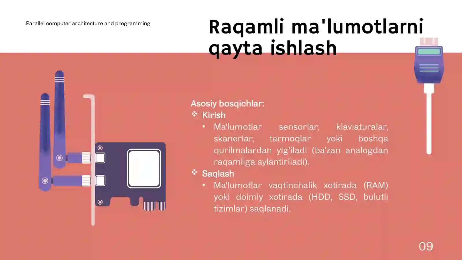 Ma’lumotlarga raqamli ishlov berishda parallellashtirishning ahamiyati. 3