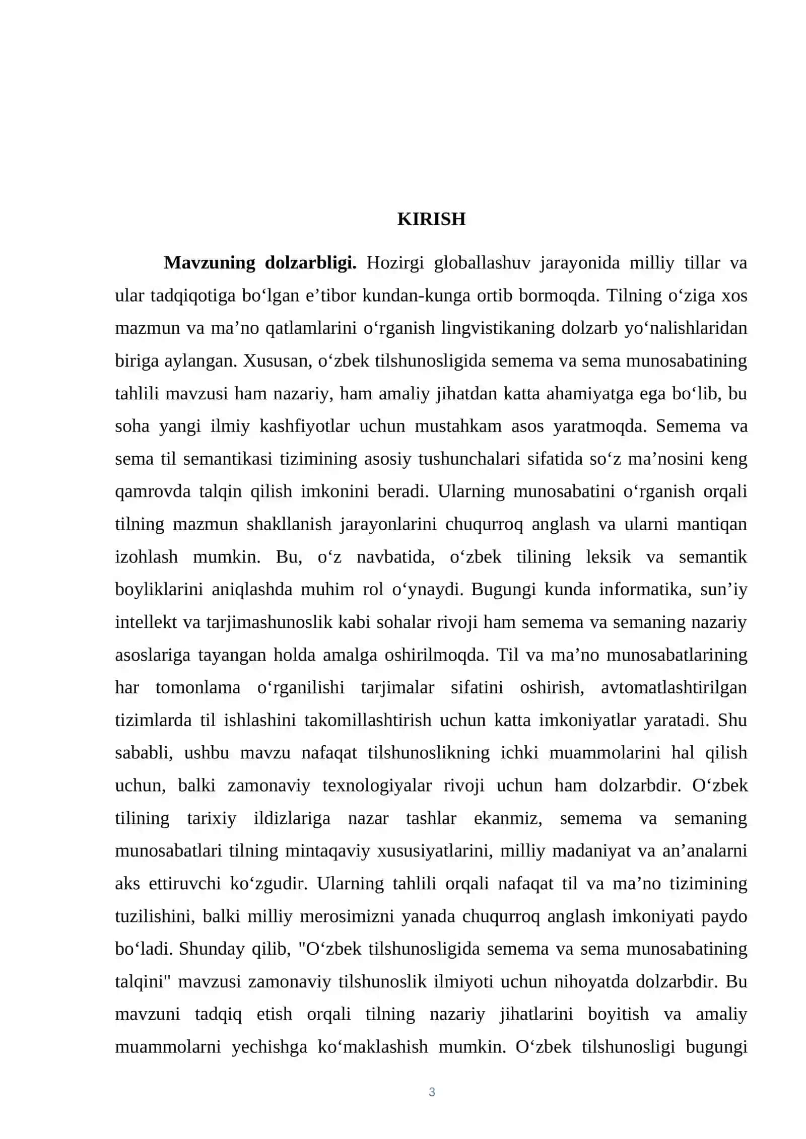 O’zbek tilshunosligidagi semema va sema munosabati talqini 3