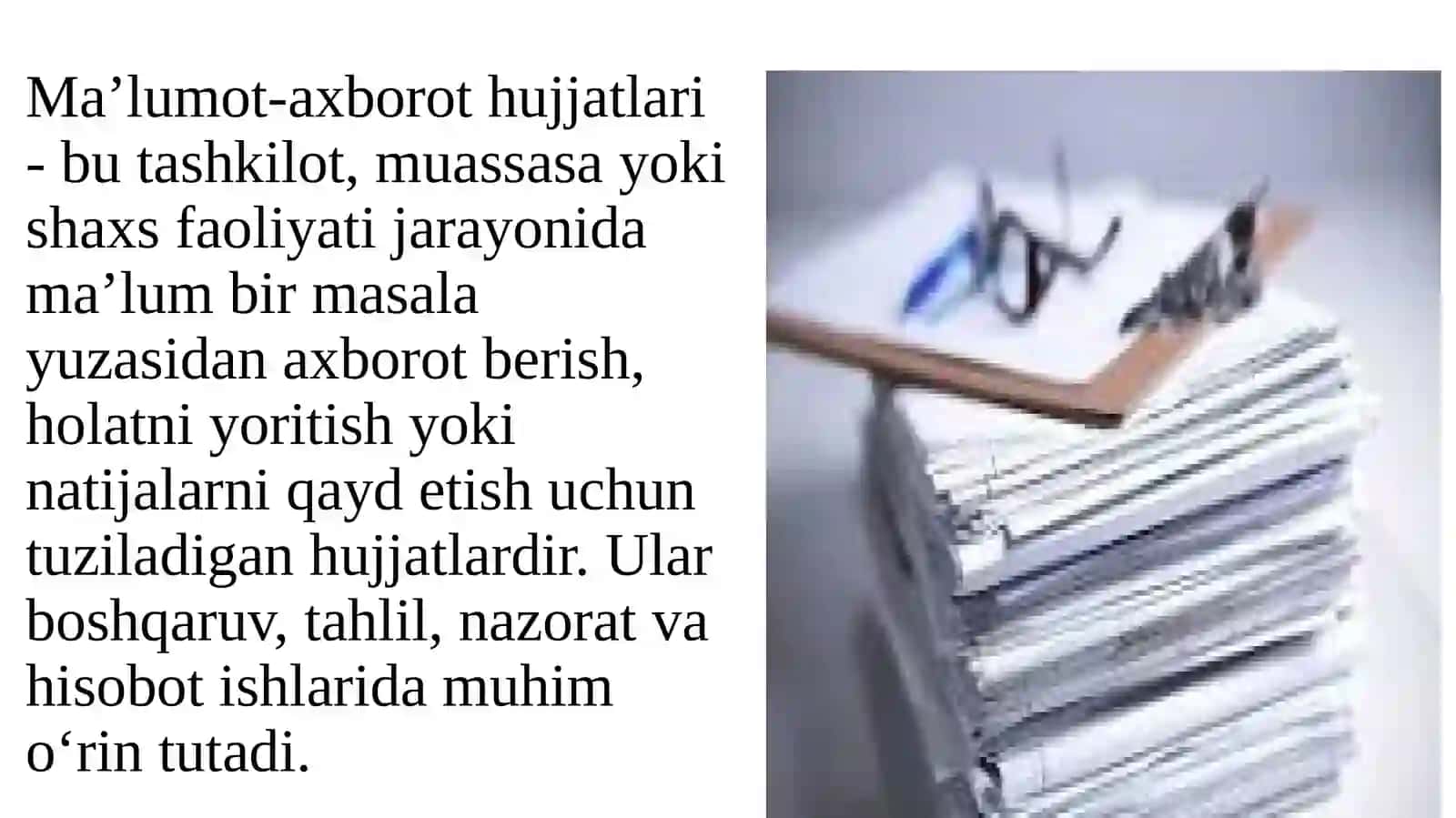 MA’LUMOT-AXBOROT HUJJATLARI (ARIZA, TUSHUNTIRISH XATI, BILDIRISHNOMA) 3
