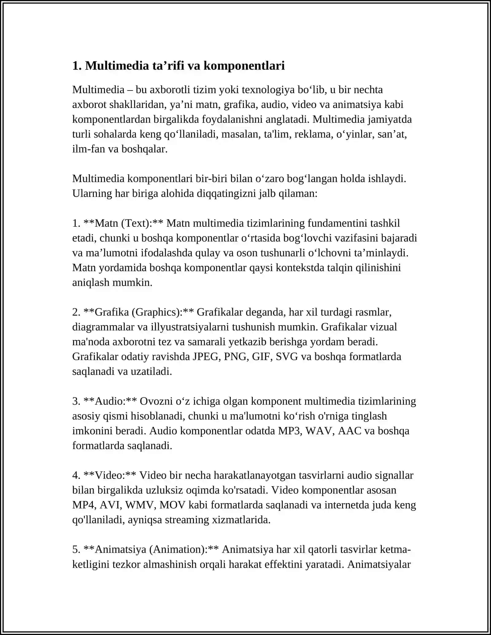 MULTIMEDIA VOSITALARI 3