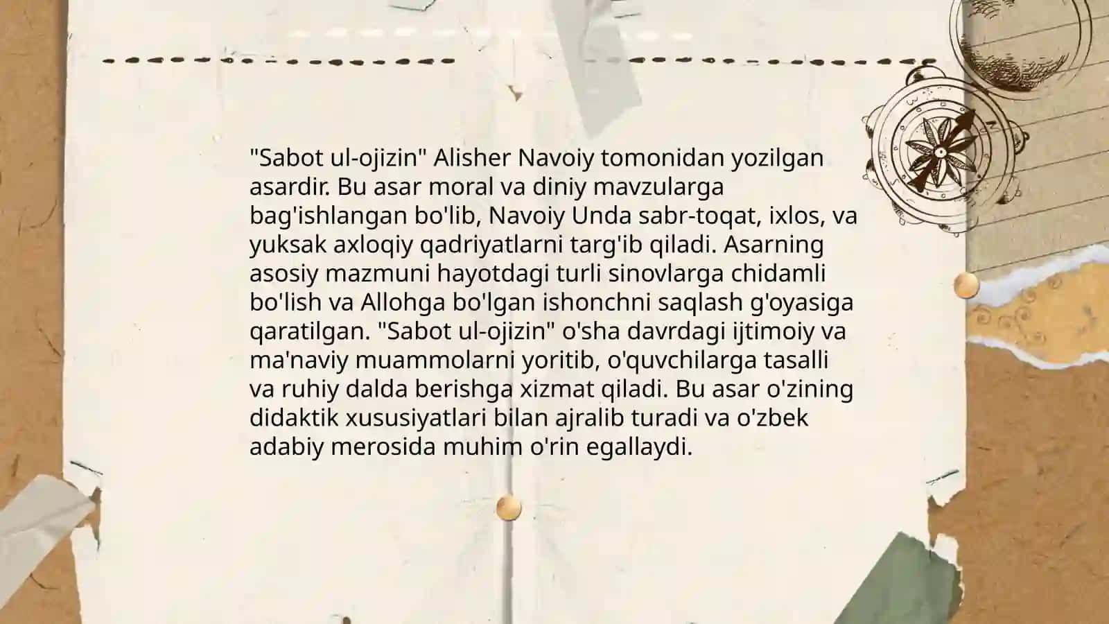 "Sabot ul-ojizin"ga yozilgan sharhlar tahlili 3