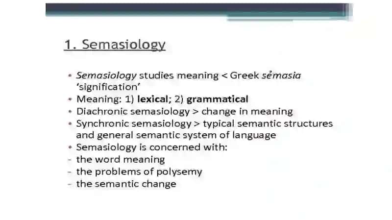 Semasiology 3