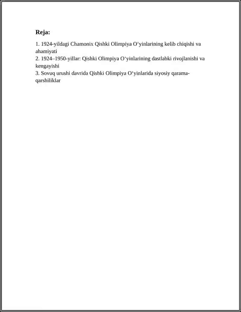 QISHKI OLIMPIYA OʻYINLARI (1924- HOZIRGI DAVRGACHA) 3