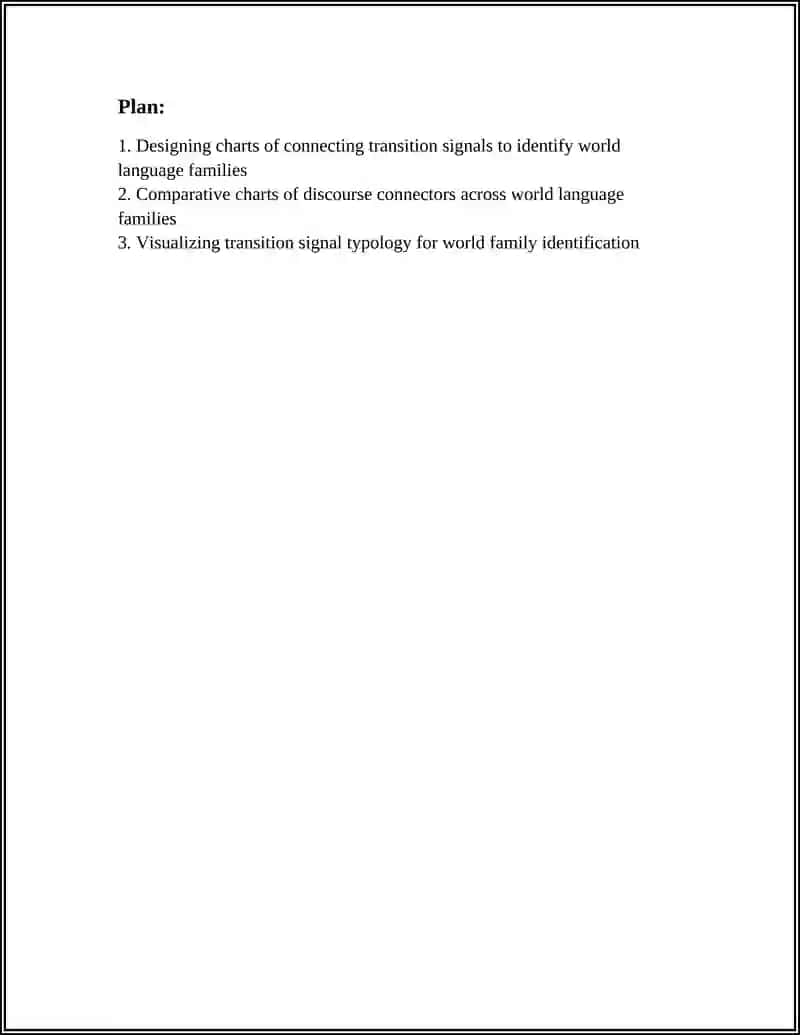 Designing Charts of Connecting Transition Signals to Identify World Language Families 3