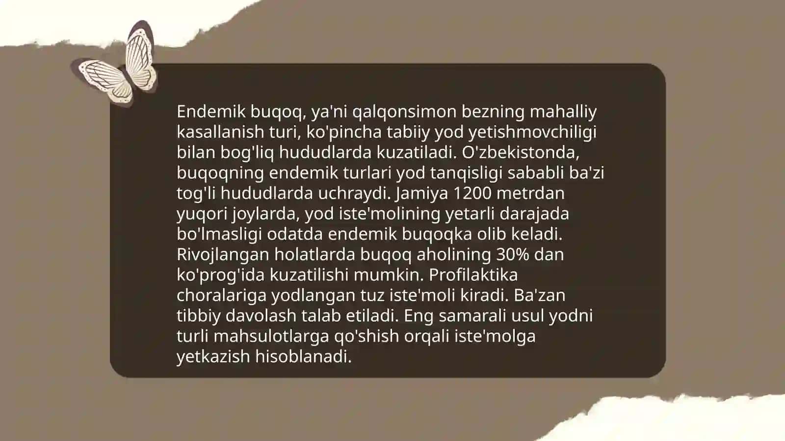 Endemik buqoq va gipotireoz patogenezi va davolash usullari 3