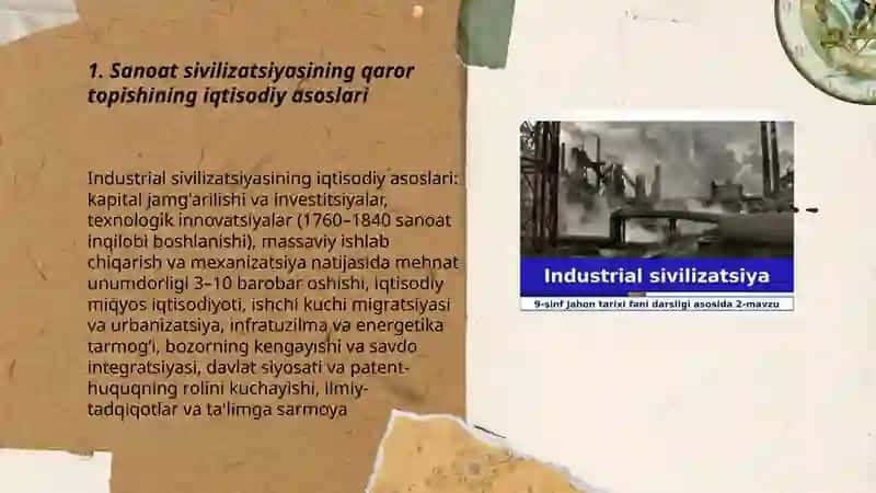 Sanoat Sivilizatsiyasi Qaror Topishi 3