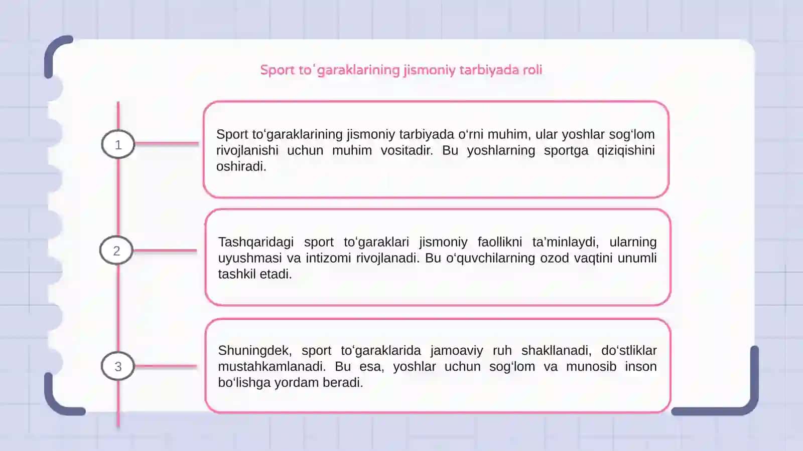 Sinfdan tashqari sport toʻgaraklarning jismoniy tarbiyadagi ahamiyati 3
