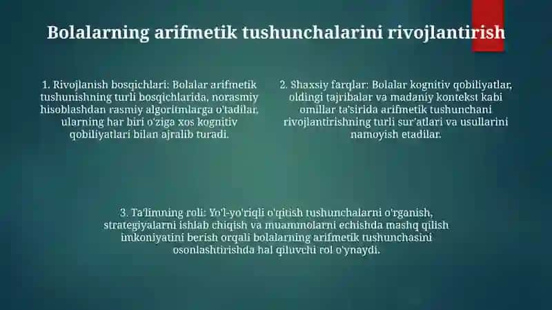 Bolalarning Arifmetik Masalalarni Tushinishining Óziga Xos Xususiyatlari 3